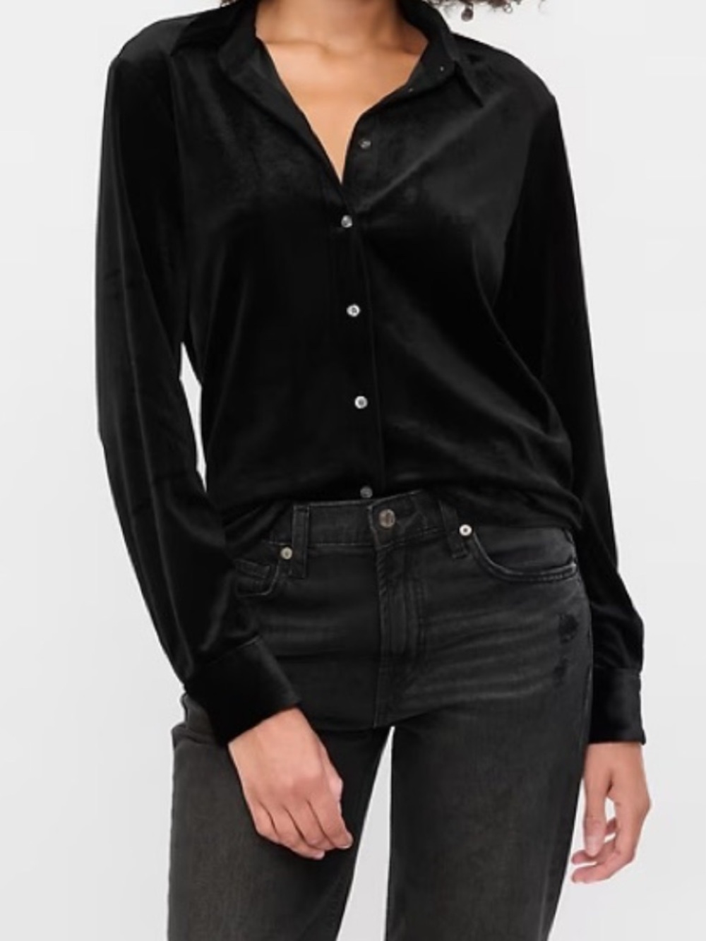 GAP Velvet Black Shirt